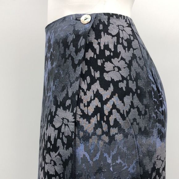 Ilyse Hart blue gray maxi skirt size 12 - Picture 3 of 6